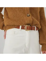 حزام جلد لا ريدوت كولكشن بني - 3