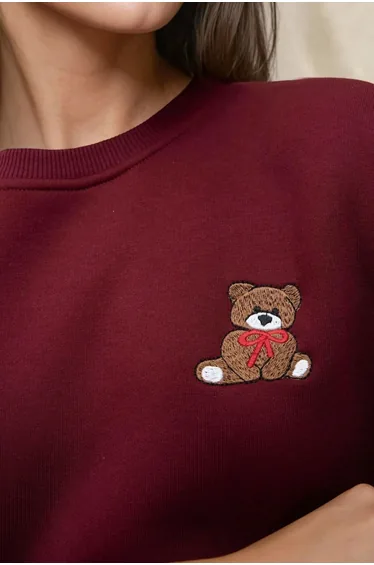 Embroidered Relaxed Fit Cotton Sweatshirt