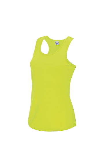 AWDis Just Cool Girlie Fit Sports Ladies Vest / Tank Top - Electric Yellow