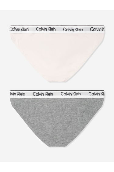 Calvin Klein Girls 2 Pack Bikini Knickers Set in Multicolour