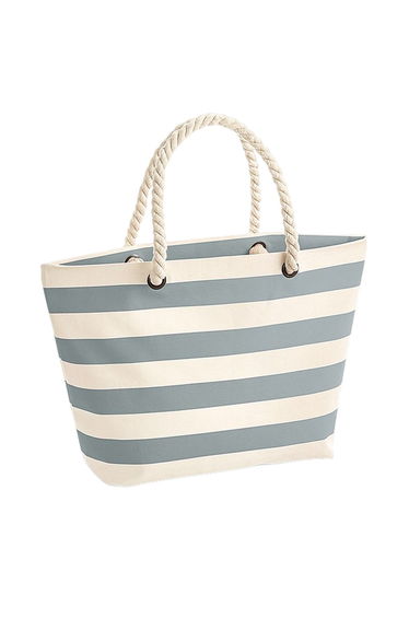 Westford Mill Nautical Tote Bag - Natural/Grey