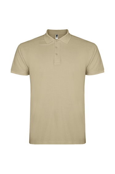 Roly Mens Star Short-Sleeved Polo Shirt - Sand