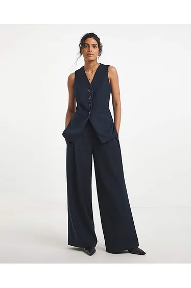 Simply Be Indigo Denim Look Waistcoat