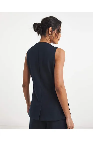 Simply Be Indigo Denim Look Waistcoat