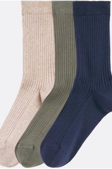 Pack of 3 Pairs of Ribbed Socks