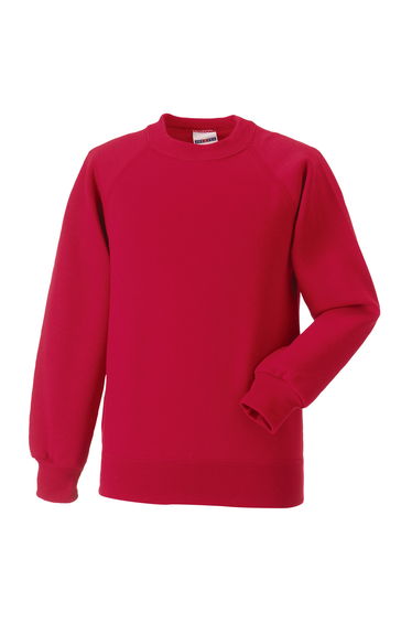 Jerzees Schoolgear Childrens Raglan Sleeve Sweatshirt - Classic Red
