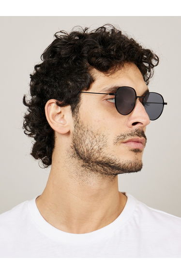 Plain Round Sunglasses with Nose Pad