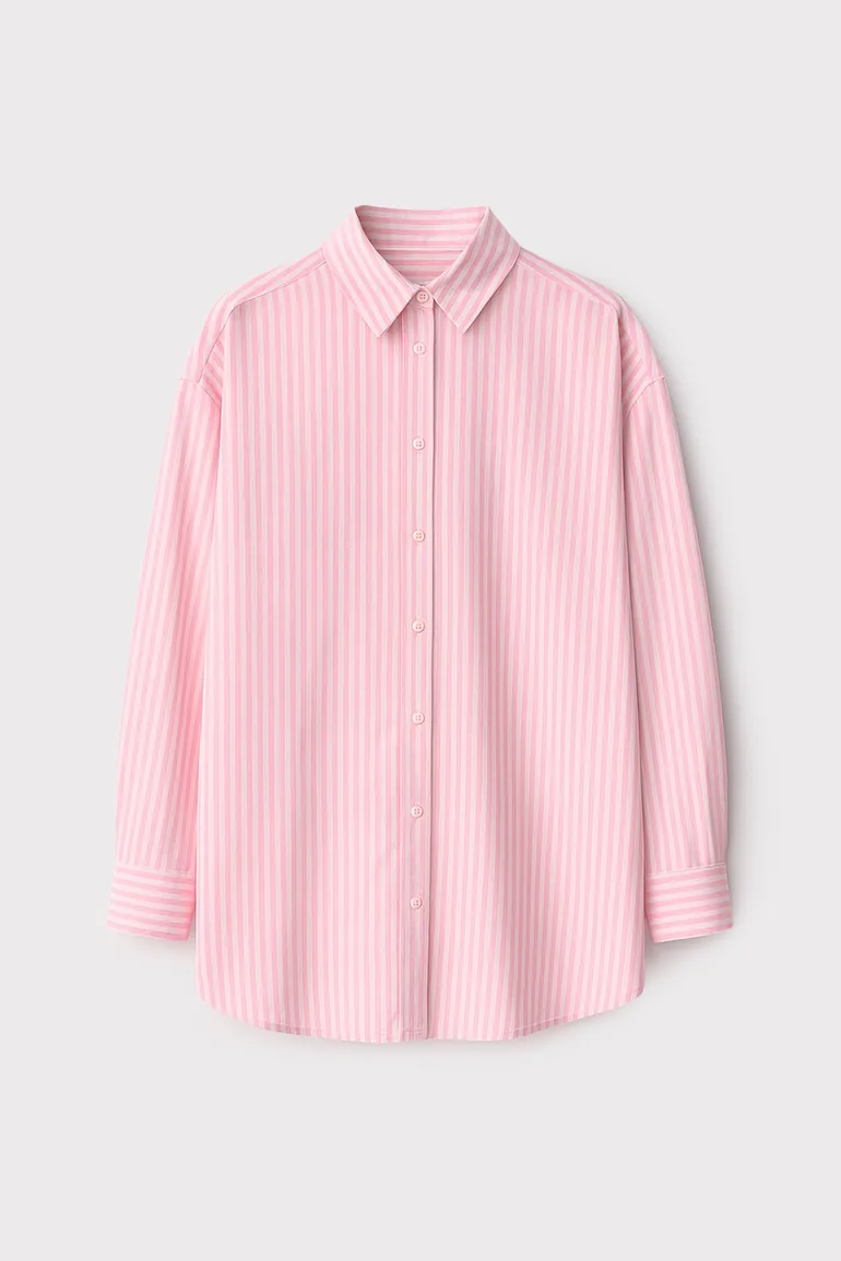STRIPED OVERSIZE SHIRT - 5