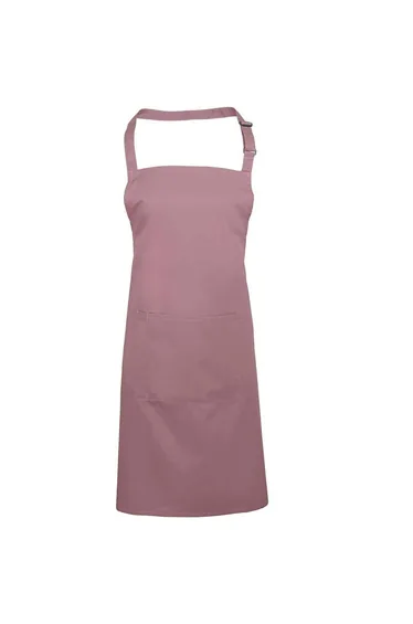 Premier Unisex Adult Colours Pocket Full Apron - Rose