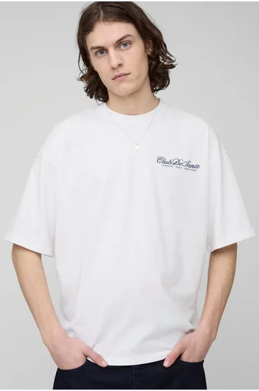 Tall Club De Sante Printed Oversized Boxy T-Shirt
