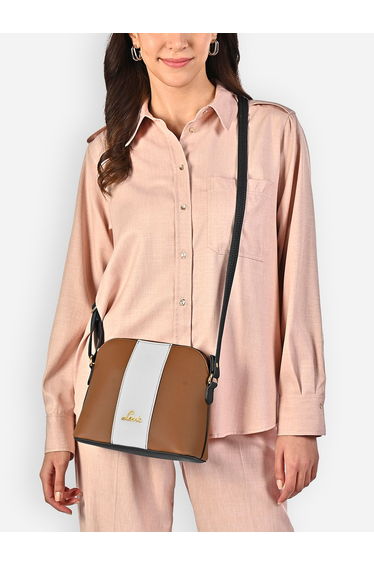Masha Color Block Vertical Sling Bag