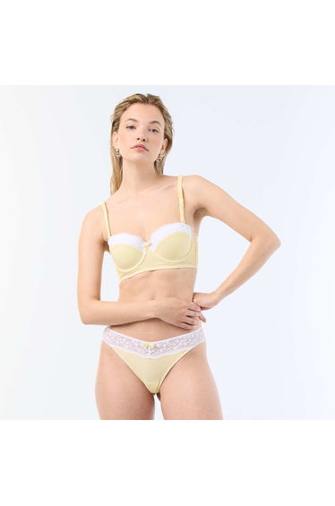 Striped Balconette Bra YELLOW
