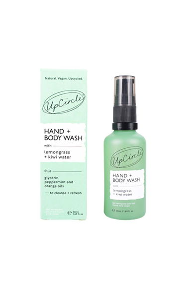 UpCircle Hand + Body Wash with Lemongrass + Kiwi water - Travel Size 5
