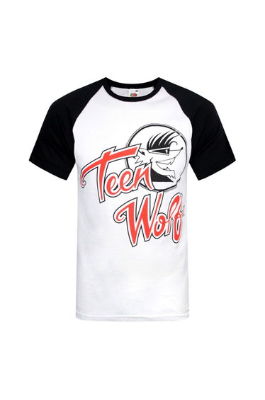 Teen Wolf Official Mens Logo Raglan T-Shirt - White/Black