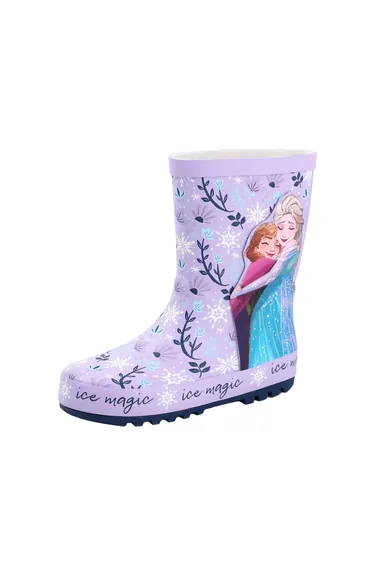 Frozen Girls Elsa & Anna Wellington Boots - Purple