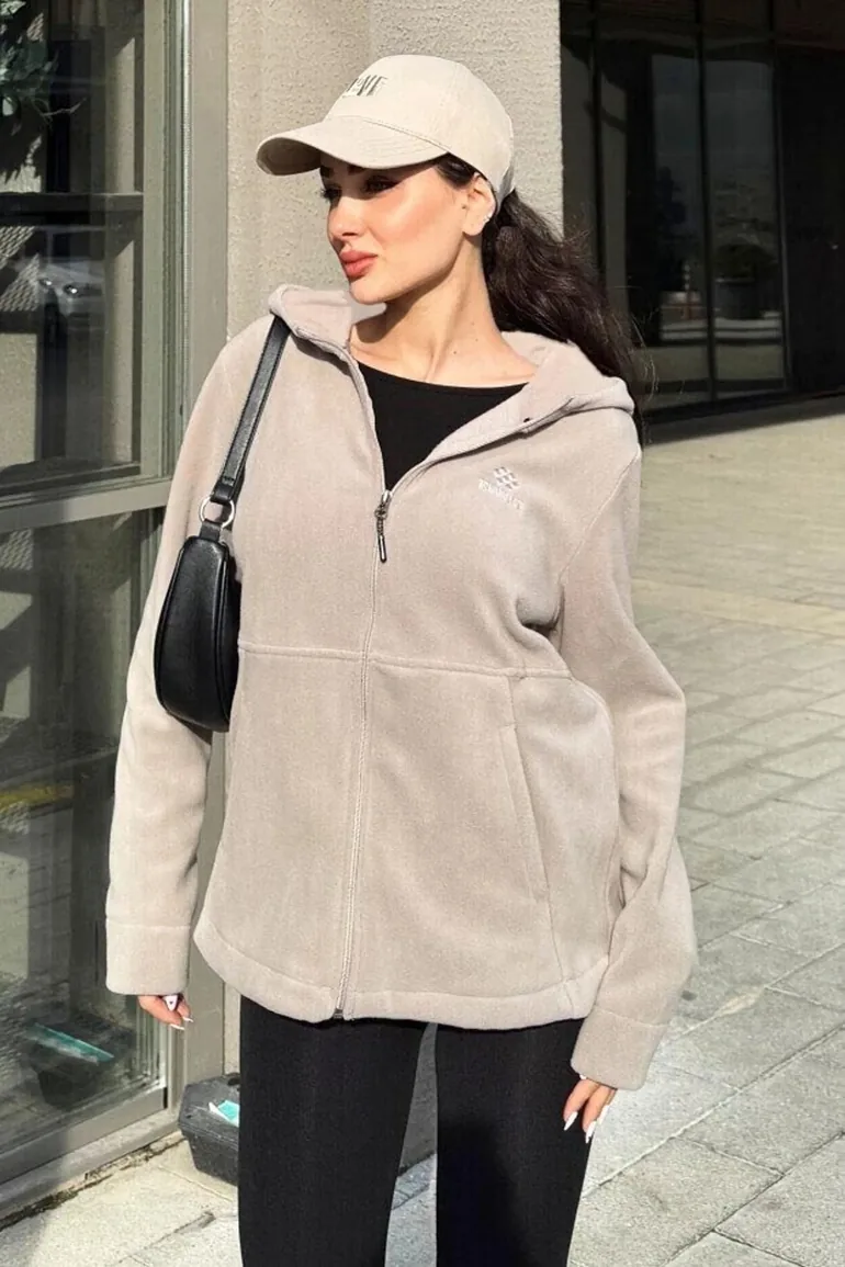 سويتشيرت نسائي بهودي بسحاب أمامي