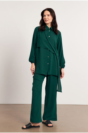 Perla Tunic and Trouser Set - Emerald