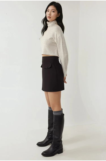 Pika Collection Mini Skirt with Fake Pockets