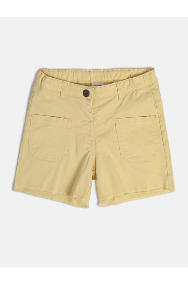 Girls Cotton Blend Shorts with Elastic Waistband