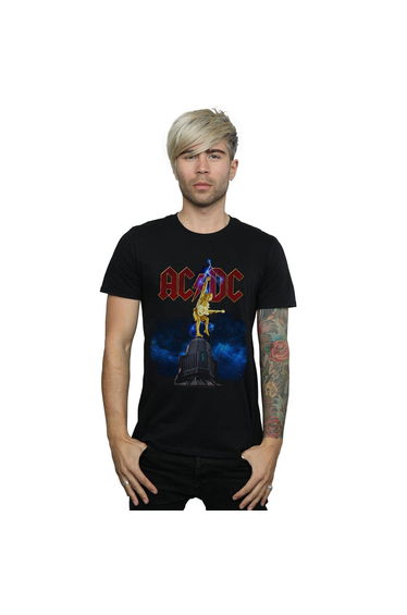AC/DC Mens Stiff Upper Lip Lightning T-Shirt - Black