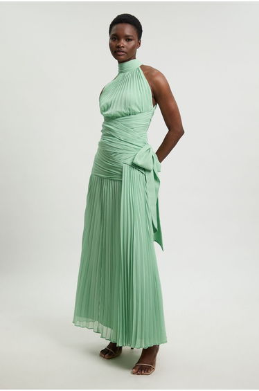 Crinkle Chiffon Halterneck Top
