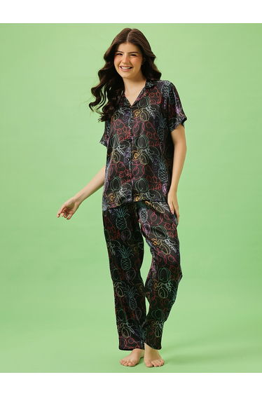 All Over Print Shirt and Pyjama Set