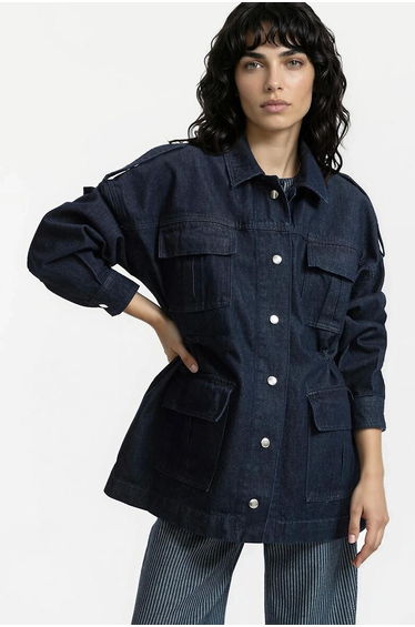 Oversized Safari Denim Jacket