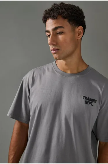 Man Active Training Dept Oversized T-shirt - charcoal