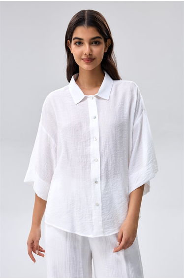 Relaxed Collared Button Shirt