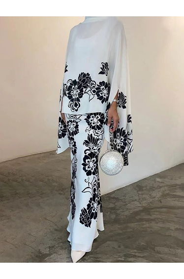 High Waisted Loose Flower Print Skirts Bottoms