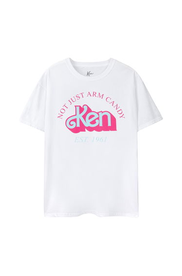 Barbie Mens Not Just Arm Candy Ken Retro Short-Sleeved T-Shirt - White