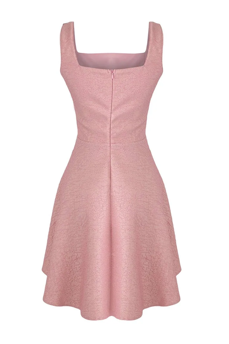 Pink A-Line Jacquard Mini Elegant Evening Graduation Dress Trendyol Pink : Party Dresses : VogaCloset Qatar Pink A-Line Jacquard Mini Elegant Evening Graduation Dress Trendyol Pink : Party Dresses : VogaCloset Qatar