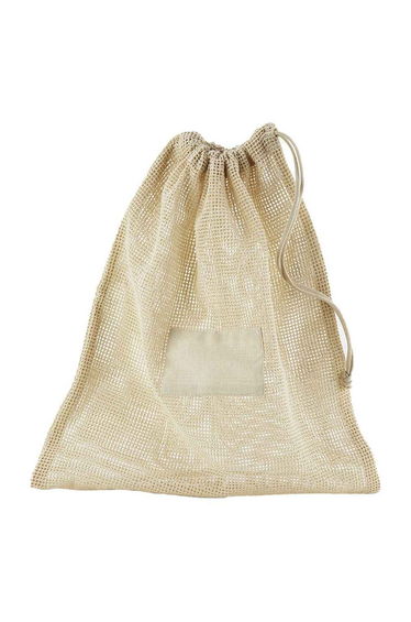 Westford Mill Mesh Organic Cotton Drawstring Bag - Natural