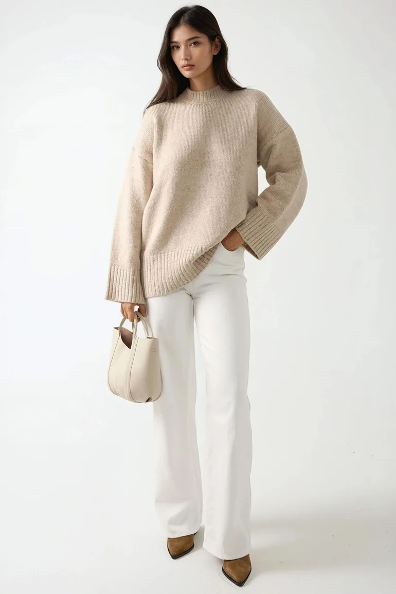 Thick Knit Crew Neck Sweater