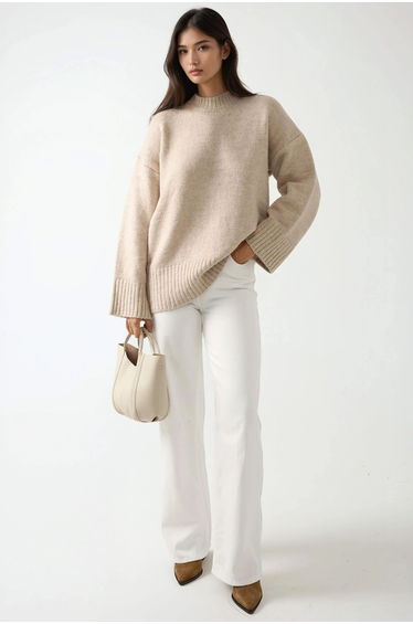 Thick Knit Crew Neck Sweater