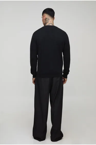 جاكيت بوهو مان أسود - للمقاسات الطويلة