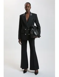 Compact Stretch & Satin Mix Tux Tailored Jacket