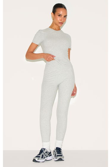 Petite Grey Marl Sculpt High Waist Gym Leggings