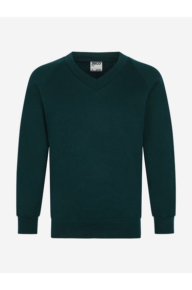 Zeco Kids School V-Neck Sweatshirt in Green