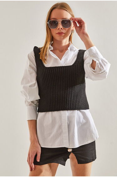 Women's Strapless Knitwear Vest Sweater