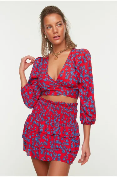 Two-Piece Set - Red - Fitted