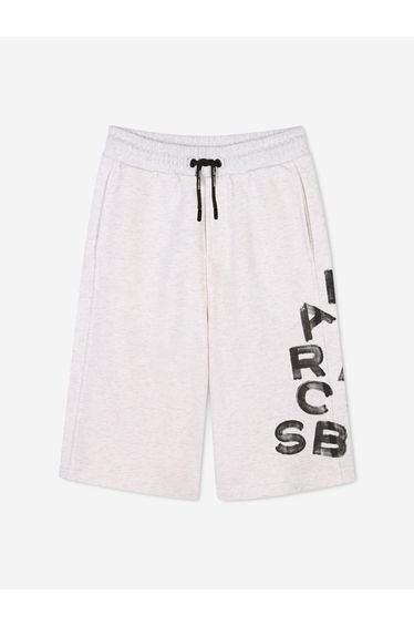 Boys Logo Bermuda Shorts in Beige
