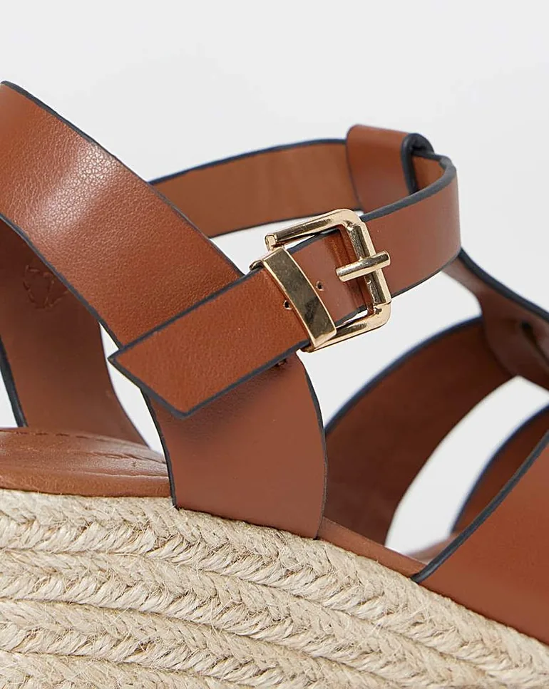 Woven Espadrille Wedges Extra Wide - 1