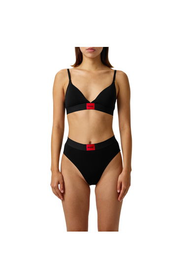 Hugo Womens/Ladies Triangle Cotton Jersey Bra - Black
