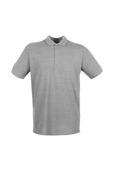 Henbury Mens Modern Fit Cotton Pique Polo Shirt - Heather