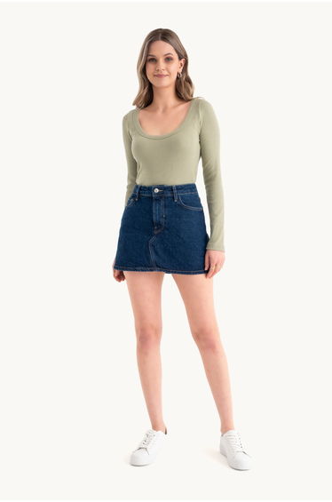 Long Sleeve Basic Cotton Croptop