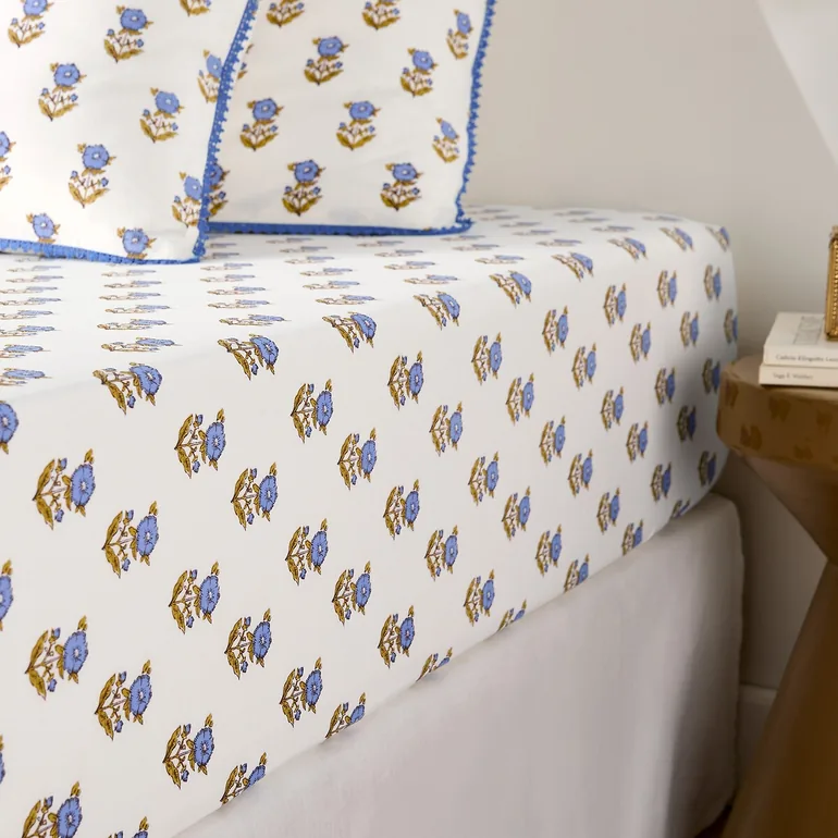 Dimani Fitted Sheet in Washed Cotton with 30cm Flap