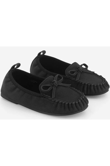 Bow Detail Loafers BLACK