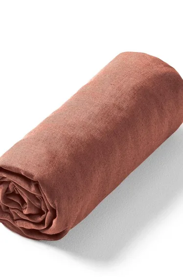 شرشف سرير كتان مغسول بحواف مطاطية