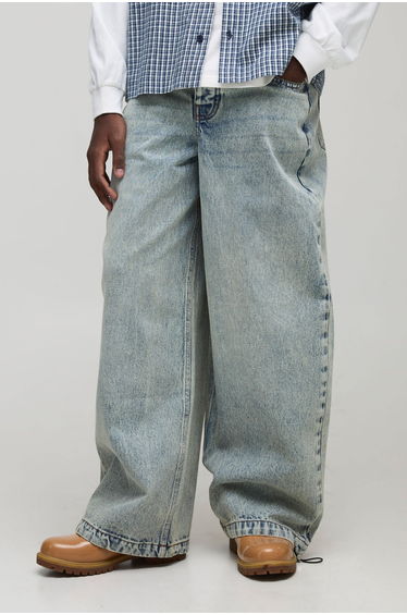 Parachute Baggy Washed Jeans - bleached blue